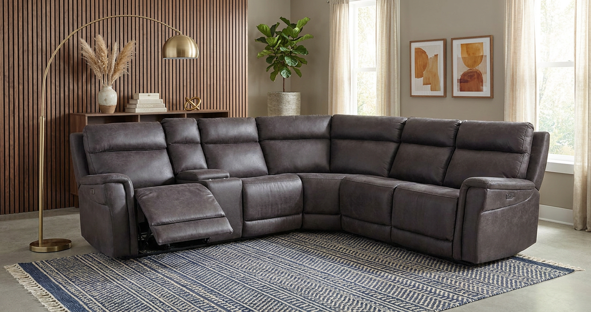 Casual 6-Piece Power Sectional