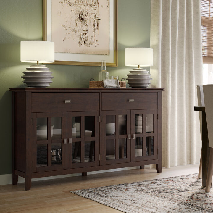 Simpli Home Artisan Large 4 Door Sideboard Buffet