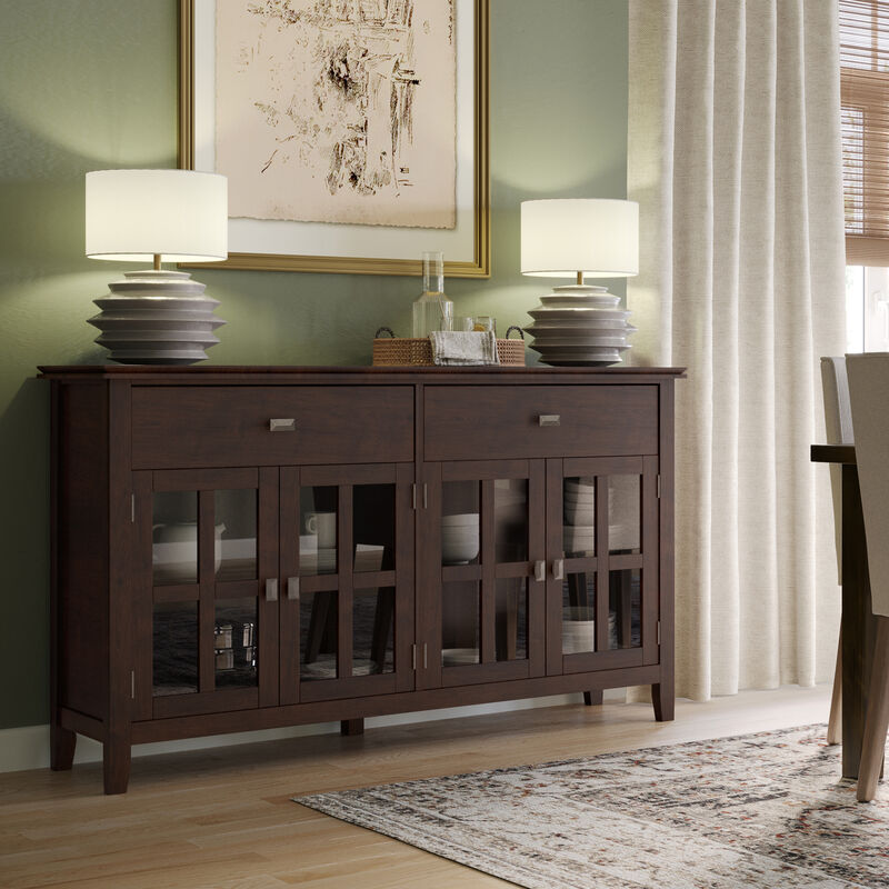 Simpli Home Artisan Large 4 Door Sideboard Buffet image number 1