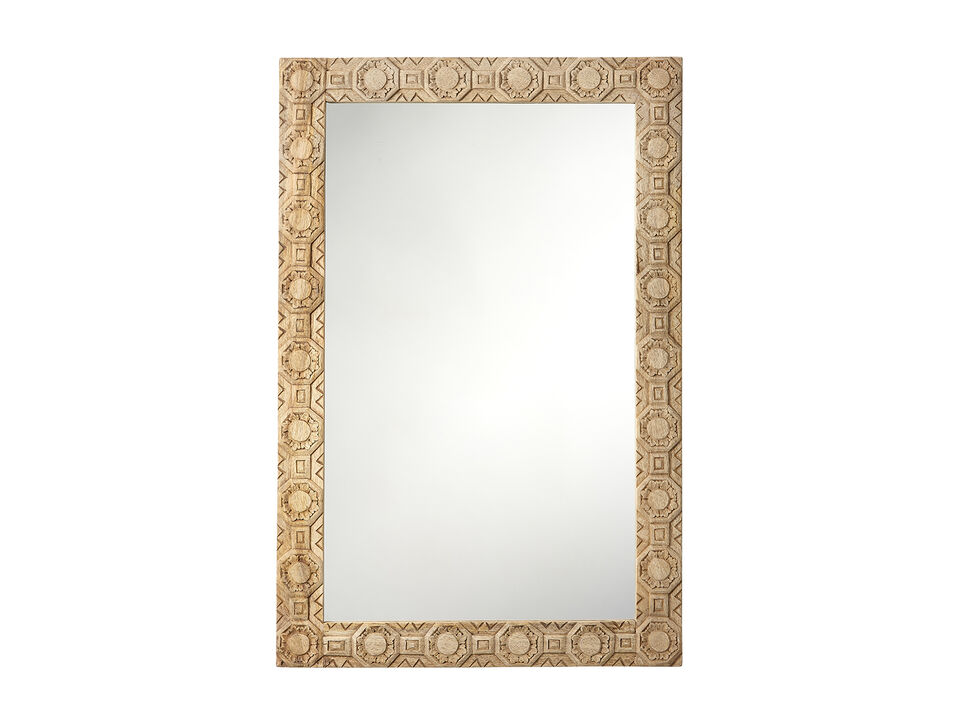 Relief Carved Rectangle Mirror