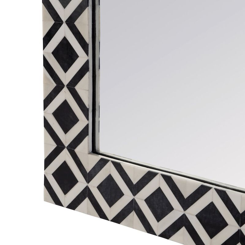 Butler Specialty Verona 24 in. W x 36" H Rectangular Bone-Inlay Wall Mirror image number 2