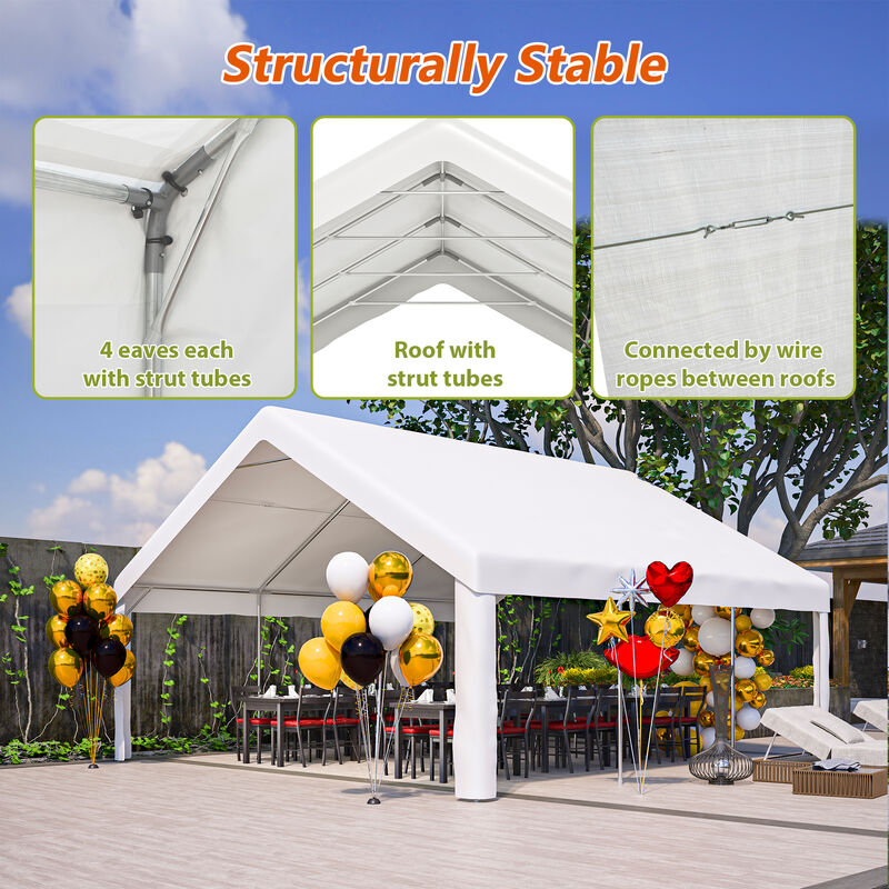 20x20 FT Party Tent with 2 Storage Bags & Removable Sidewalls image number 8