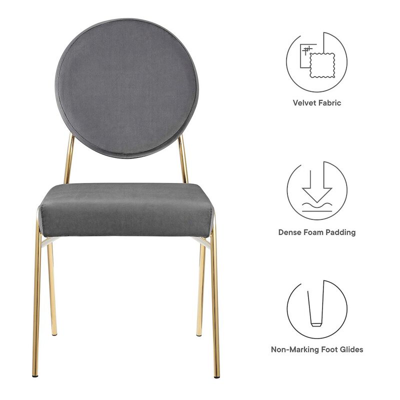 Craft Performance Velvet Dining Side Chairs Set of 2 image number 1