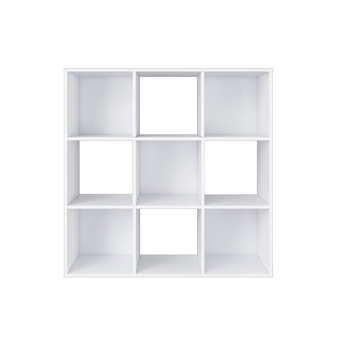 34.96 in. Tall Wood 3-Shelf Etagere Bookcase