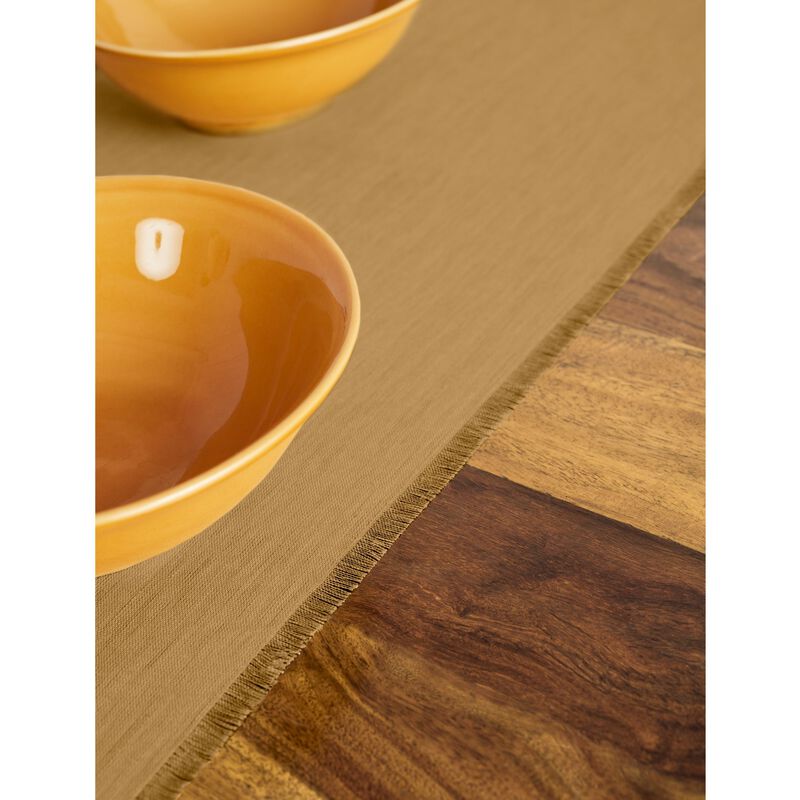 Christmas Linen Table Runner - Fringe, Solino Home