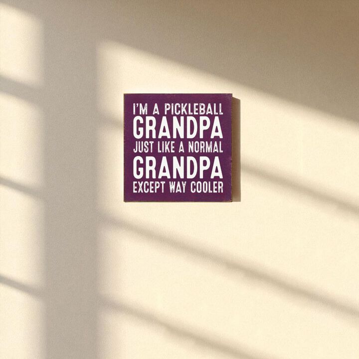 Pickleball Grandpa Wooden Sign Funny Pickleball Wall Decor Gift