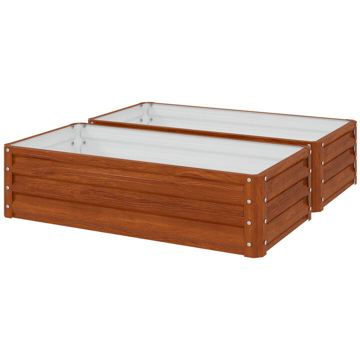 Hivvago 4' x 2' Raised Garden Bed for Vegetables and Herbs