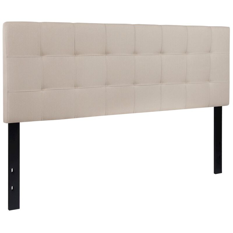 Flash Furniture Tufted Upholstered Queen Size Headboard in Beige Fabric image number 0
