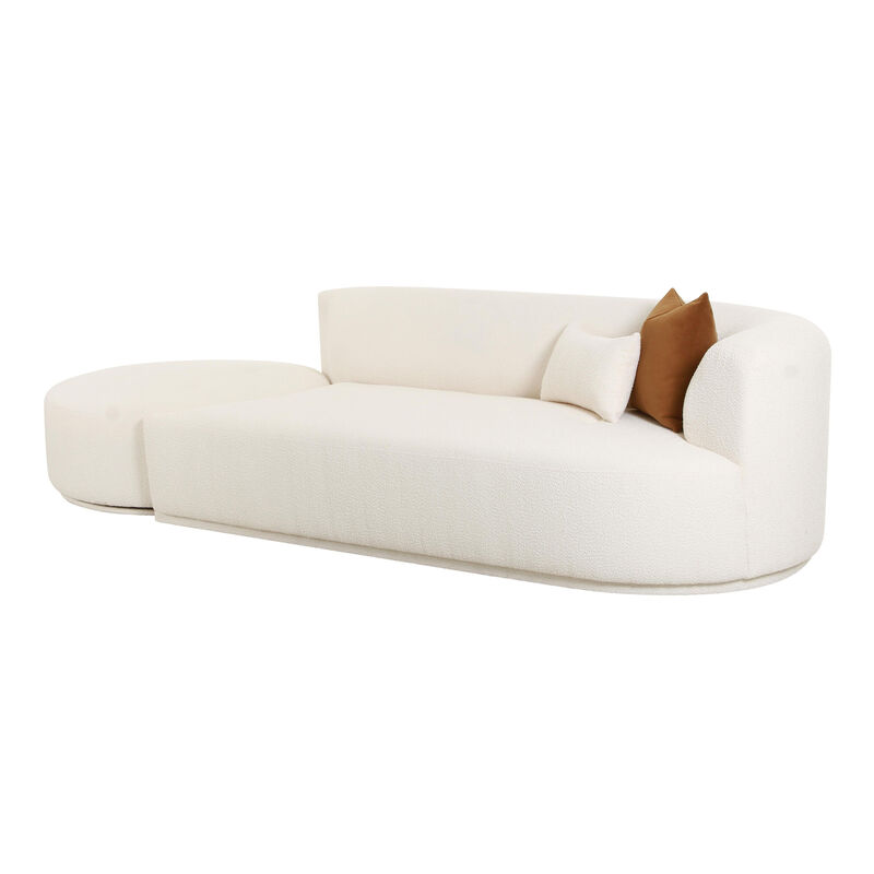 Fickle Cream Boucle 2-Piece Chaise Modular RAF Sofa image number 3