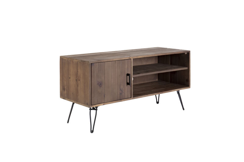 Streamdale Vintage Reclaimed Wood TV Stand with Modern Lines