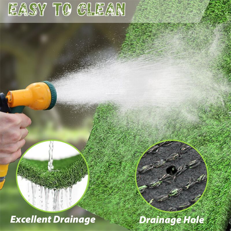 FUFU&GAGA Artificial Turf Grass Mat - 7-ft W x 10-ft L, Perfect for Garden and Patio,Light Green image number 5