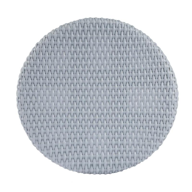 Butler Specialty Tobias Round Rattan 30 Bar Stool, Baby Blue