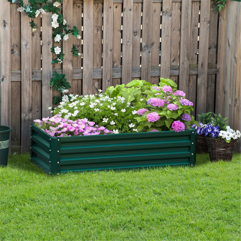 Outdoor Garden Bed Sturdy Raised Planter for Home Gardening image number 5