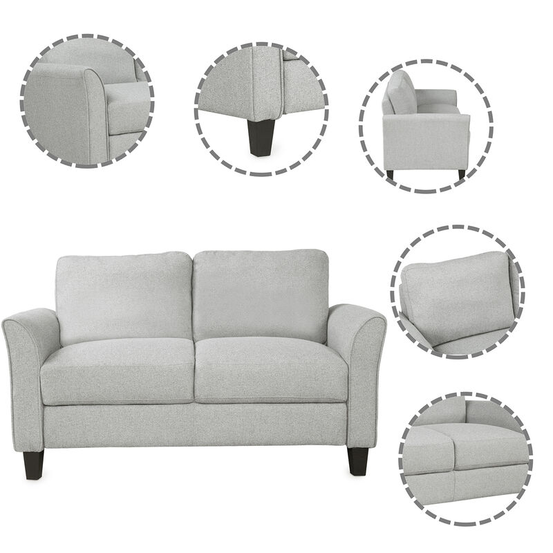 Living Room Furniture Armrest Single Chair and Loveseat Sofa