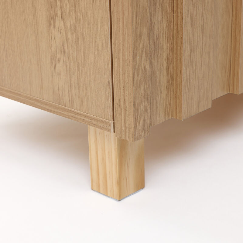 31" Fluted 2-Door Wood Storage Cabinet image number 5