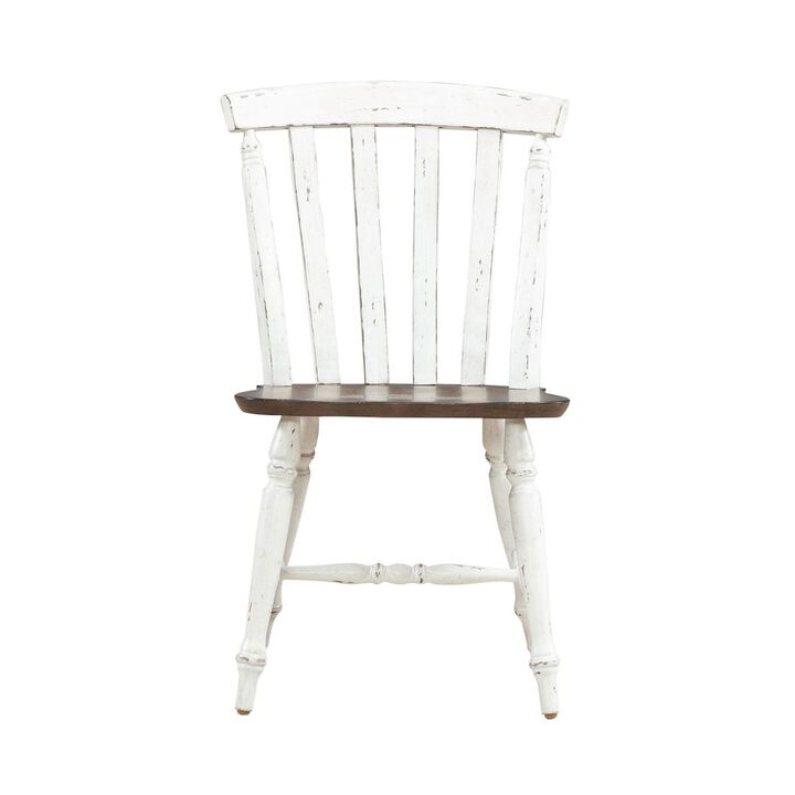 Liberty Furniture Al Fresco Slat Back Side Chair for Dining Room - Set of 2 -Graphite & Whitestone