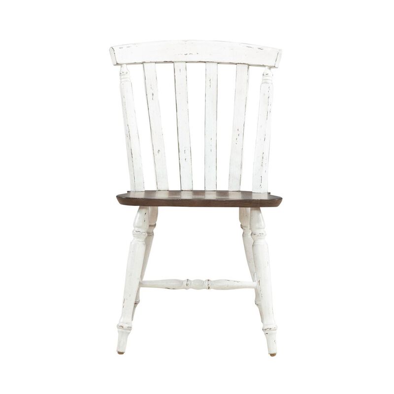 Liberty Furniture Al Fresco Slat Back Side Chair for Dining Room - Set of 2 -Graphite & Whitestone image number 0