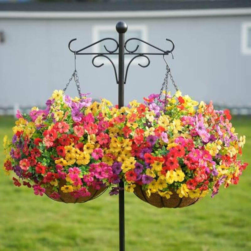 Artificial Hanging Eucalyptus Flowers UV Resistant Outdoor Garden Porch Decor image number 3