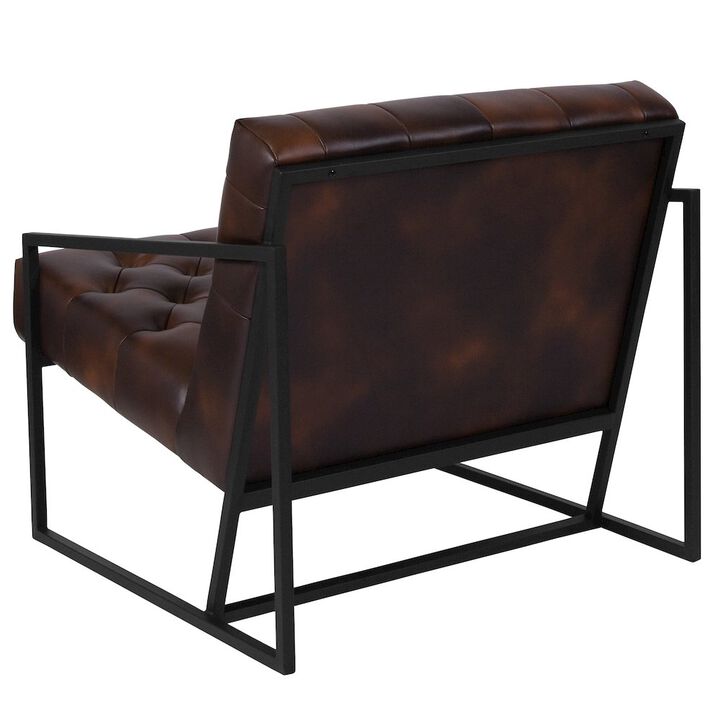 Flash Furniture Madison Bomber Jacket LeatherSoft Tufted Lounge Chair