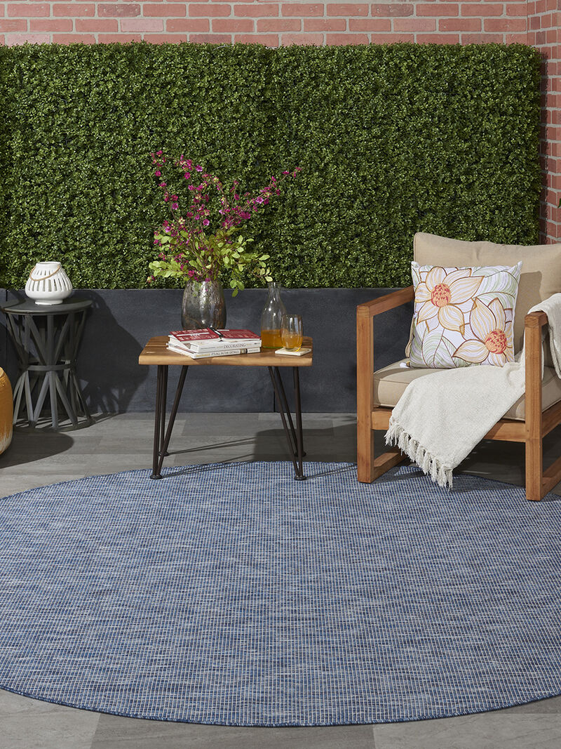 Positano POS01 Navy/Blue 8' x Round Rug image number 1