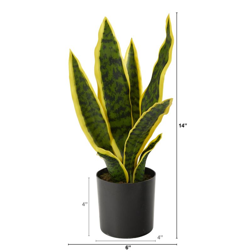 Hivvago 14" Sansevieria Artificial Plant