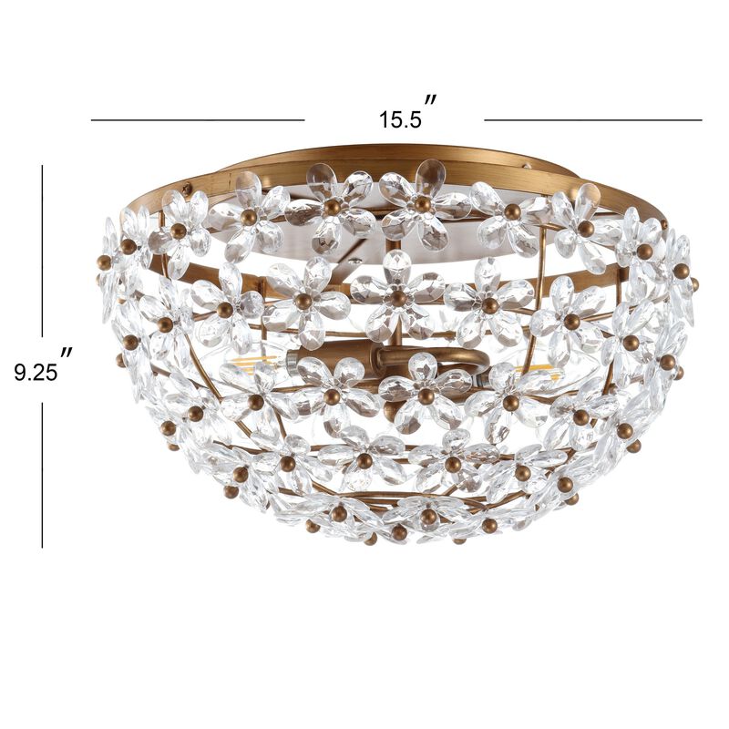 Isabelle Metal/Acrylic LED Flush Mount image number 2