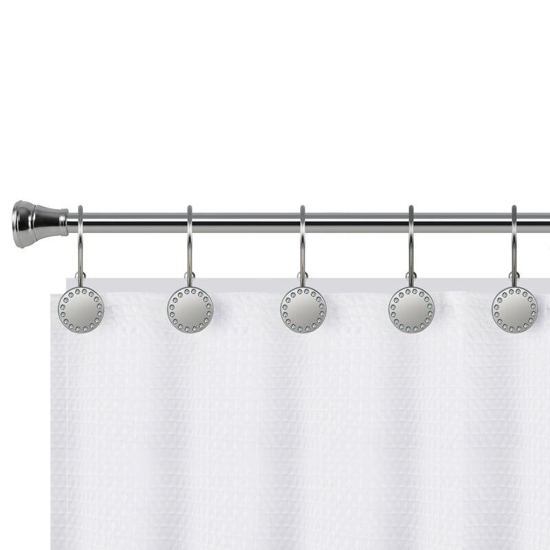 Metal Double Shower Curtain Hooks, Set of 12 image number 5