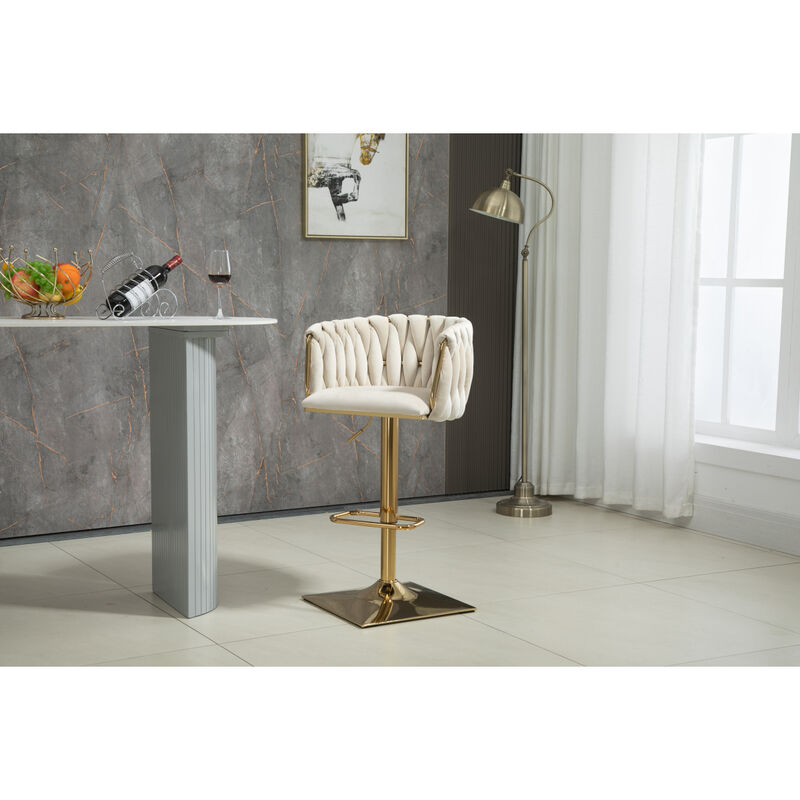 Streamdale Vintage Bar Stools With Back And Footrest Counter Height Dining Chairs