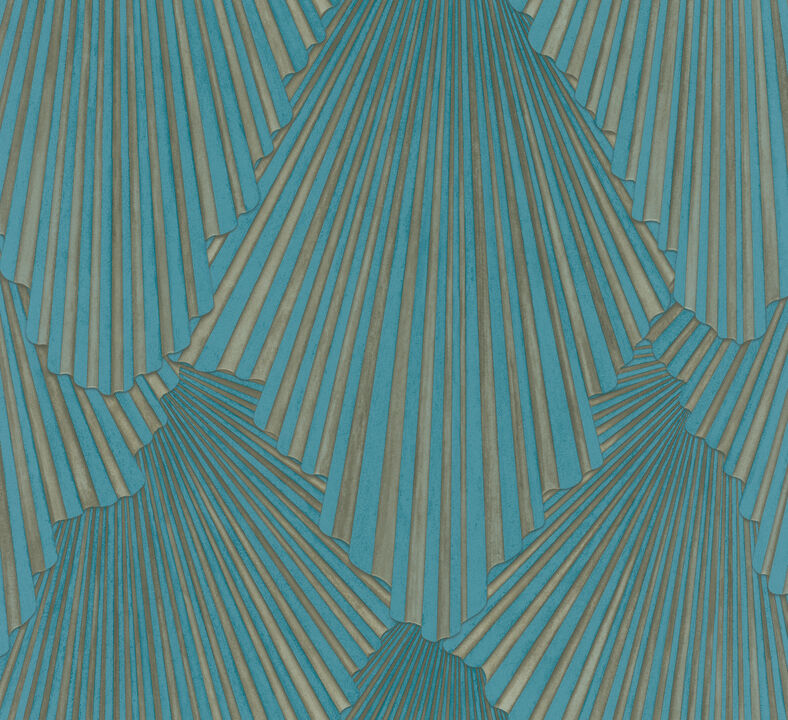 Lumiere Teal Deco Geo Wallpaper