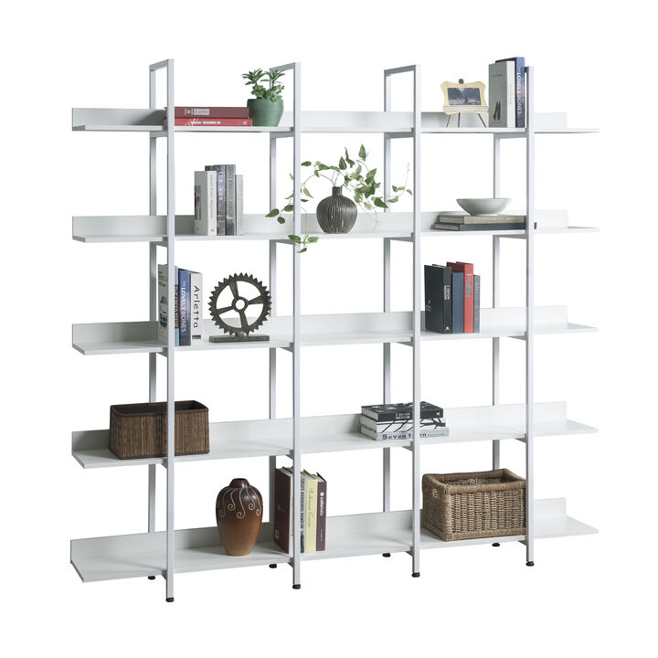 Merax Industrial  5 Tier Bookcase Open Bookshelf