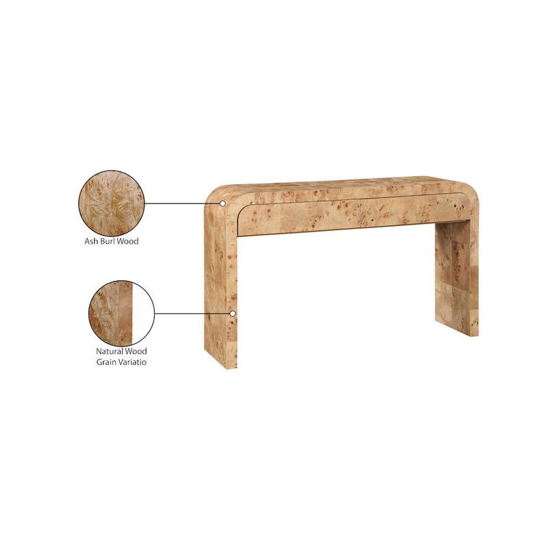 Meridian Furniture Cresthill Natural Ash Console Table