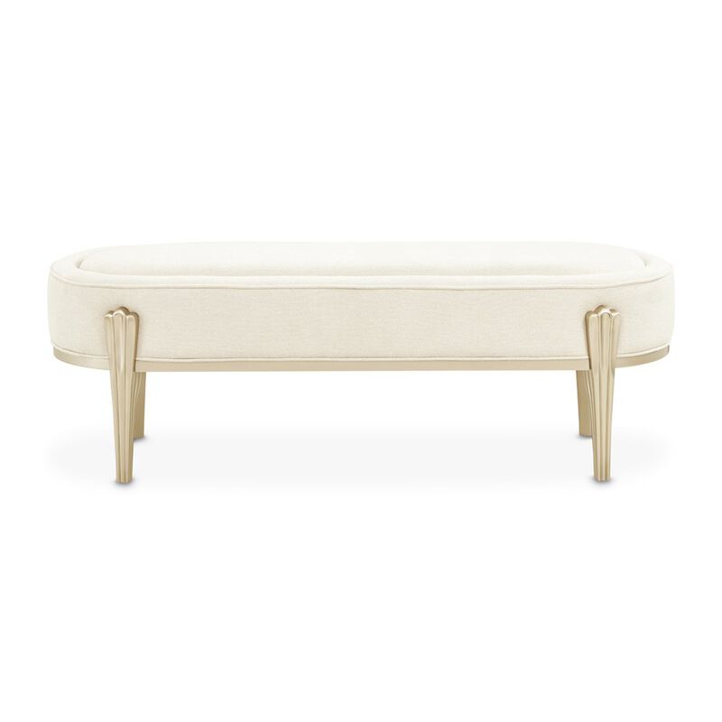 Michael Amini Camellia Field Bench - Caramel image number 5