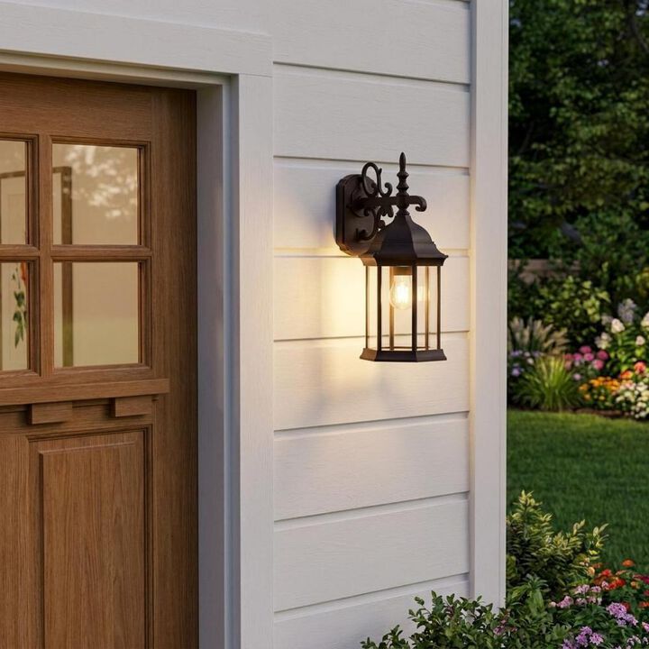 Hanging Domed Glass Lantern Wall Sconce &ndash; Weather-Resistant Outdoor Lighting