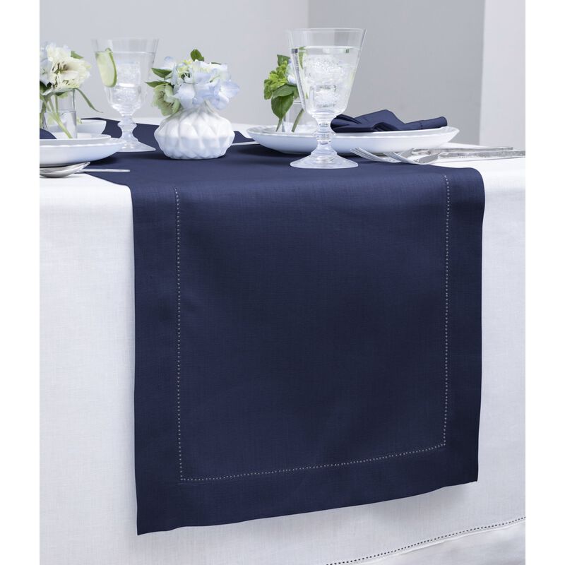 Christmas Linen Table Runner - Classic Hemstitch, Solino Home