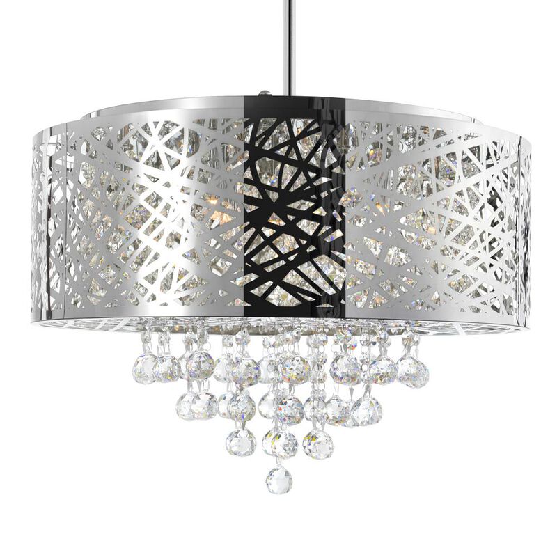 Eternity 9 Light Drum Shade Chandelier With Chrome Finish