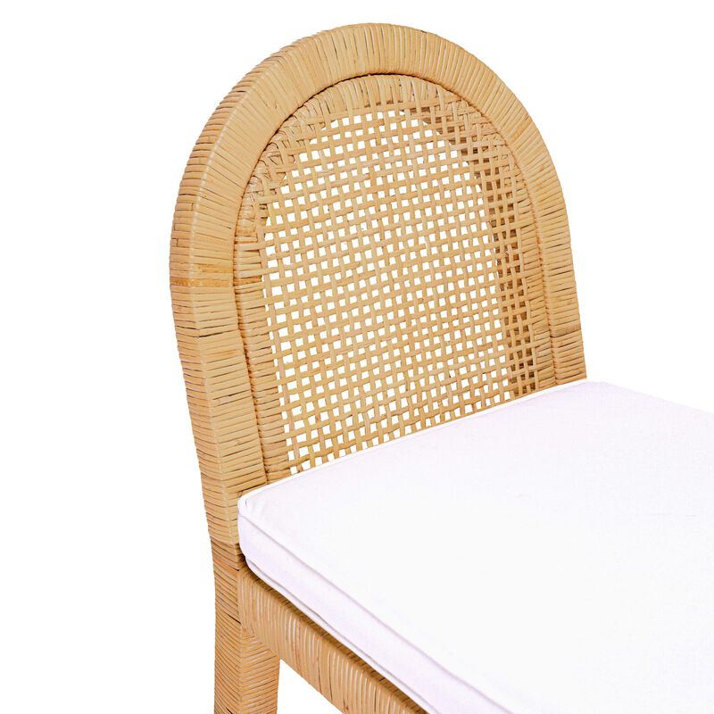 Tov Furniture Amara Cream Linen Arched Dining Chair image number 5
