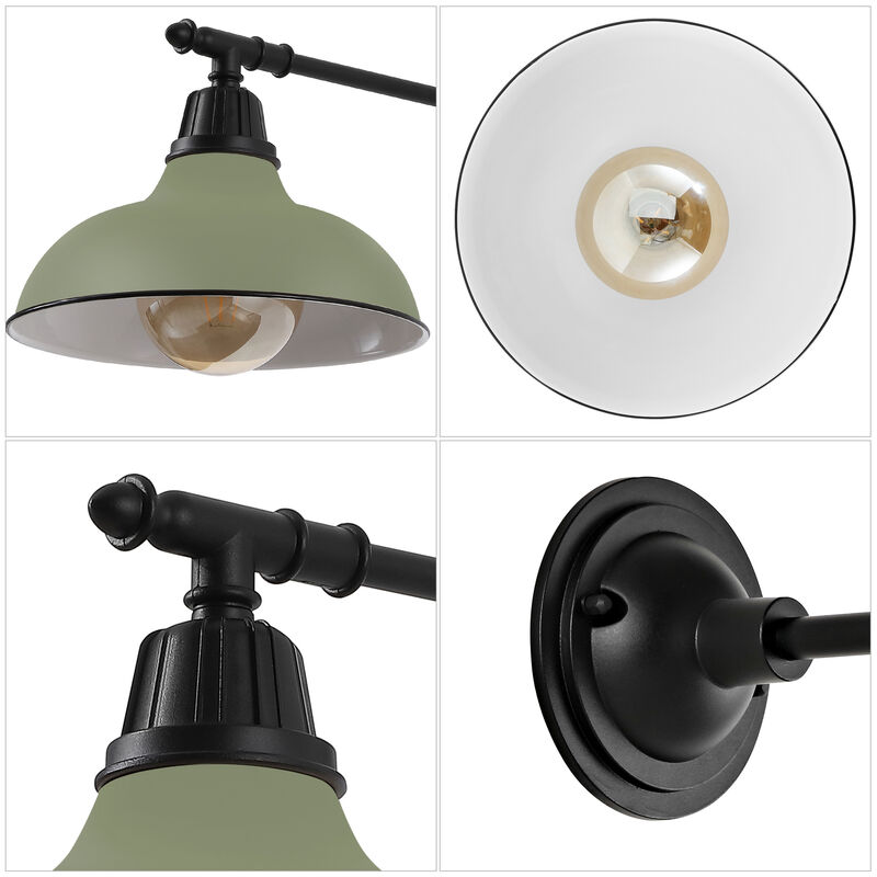 Wallace Farmhouse Industrial Indoor/Outdoor Iron LED Victorian Arm Outdoor Sconce