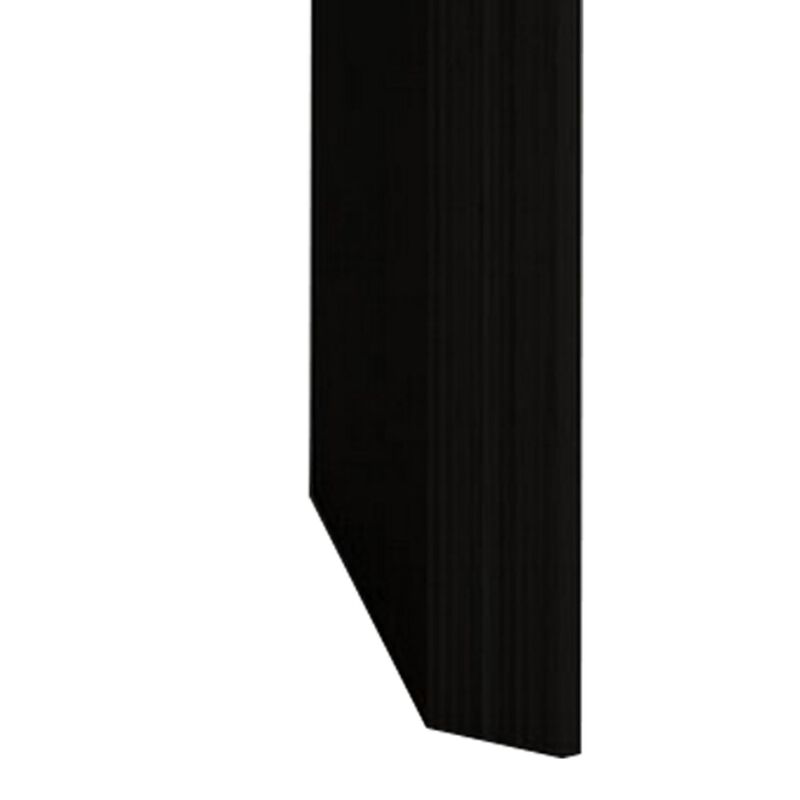 Hexy 48 Inch Coffee Table, Rectangular, Wenge Brown Wood Finish, Chrome