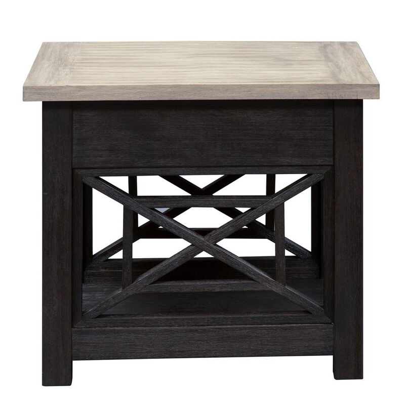 Liberty Furniture Heatherbrook Drawer End Table in Charcoal image number 3