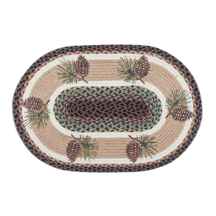 Earth Rugs Op-81 Pinecone Oval Patch 20 X 30