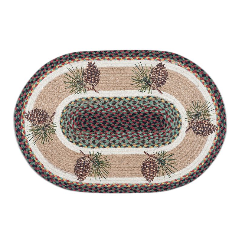 Earth Rugs Op-81 Pinecone Oval Patch 20 X 30 image number 0