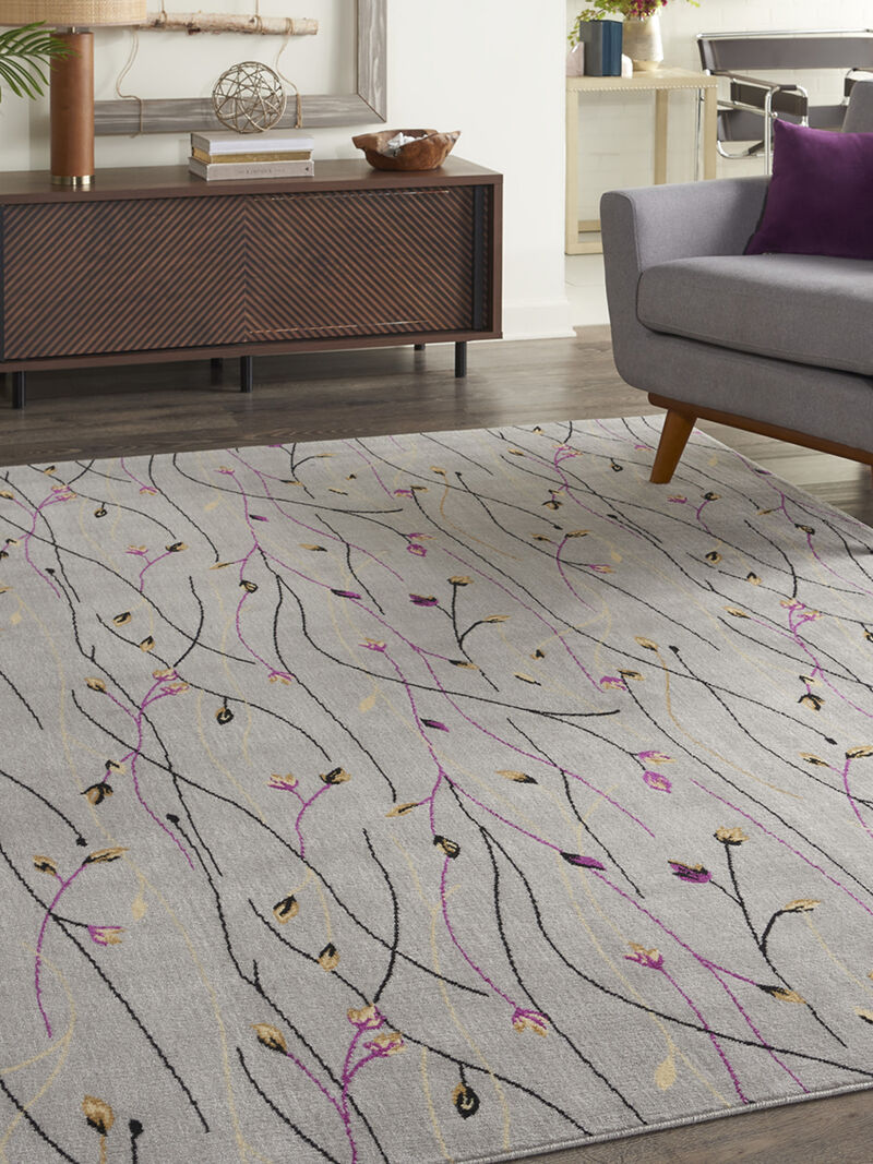 Grafix GRF15 Gray 7' x 10' Rug