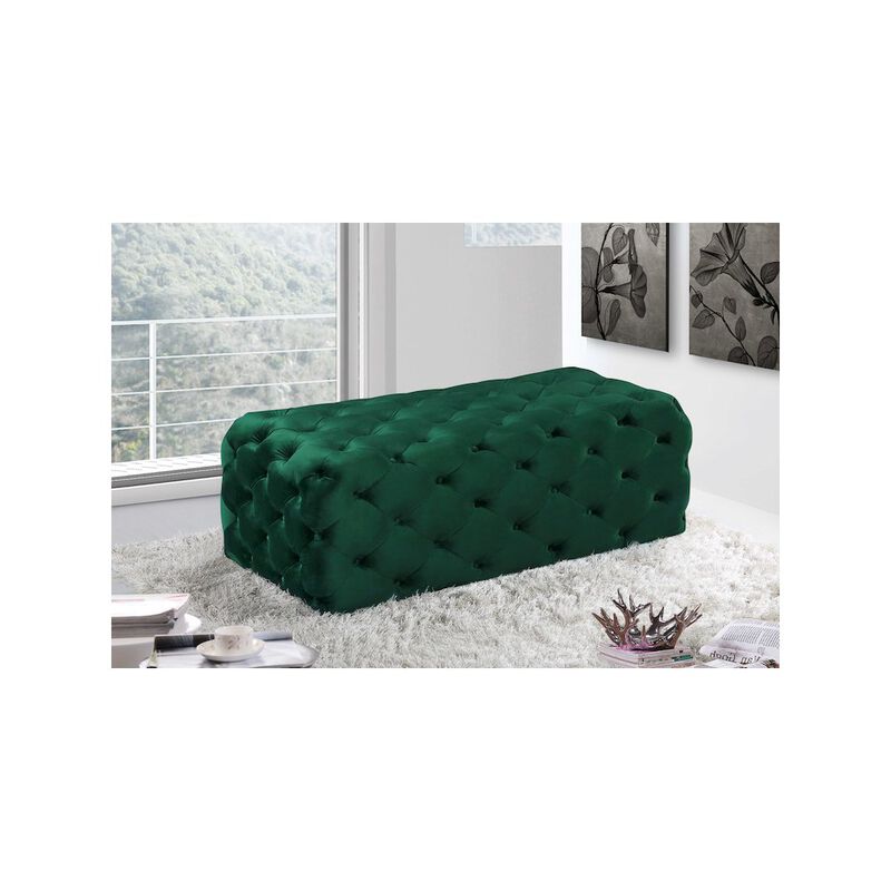 Meridian Furniture Casey Velvet Ottoman/Bench