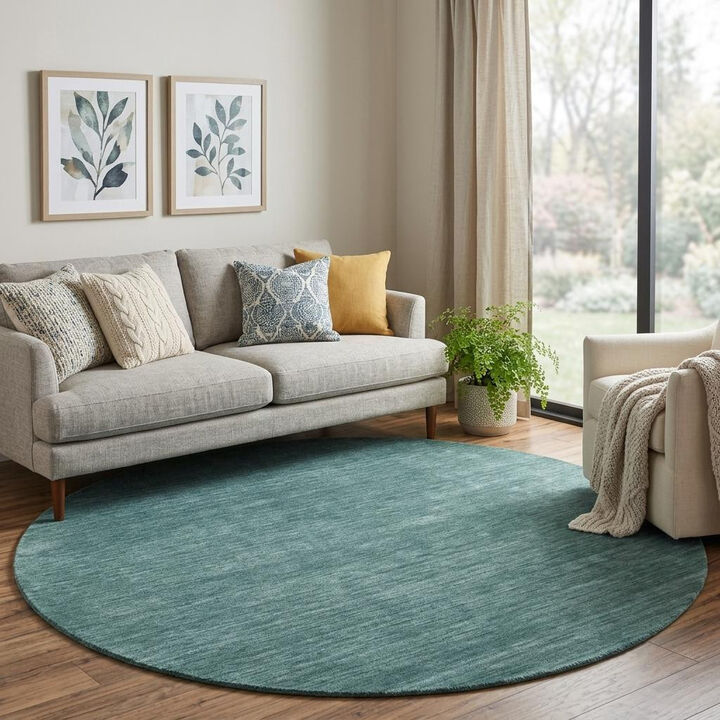 HomeRoots Hand Woven Round Rug