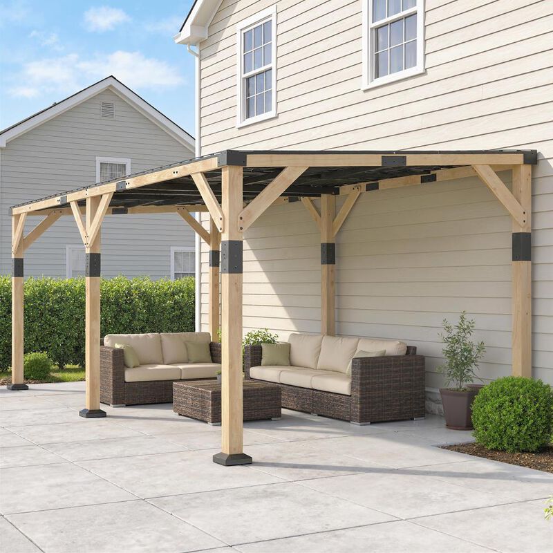 Hivvago Hardtop 10x20 Outdoor Gazebo Pergola image number 6