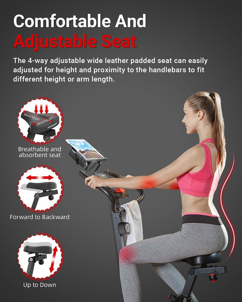 HARISON Magnetic Exercise Bike for Home 350LB Cap., Bluetooth Stationary Bikes for Home with 2in1 LCD Monitor (HR-B7) image number 3