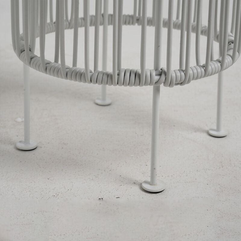 Mondawe 2-Piece Iron Rope Weave Floor Lamps,Solar-Powered With 25 LEDs Lamp All-Weather Illumination