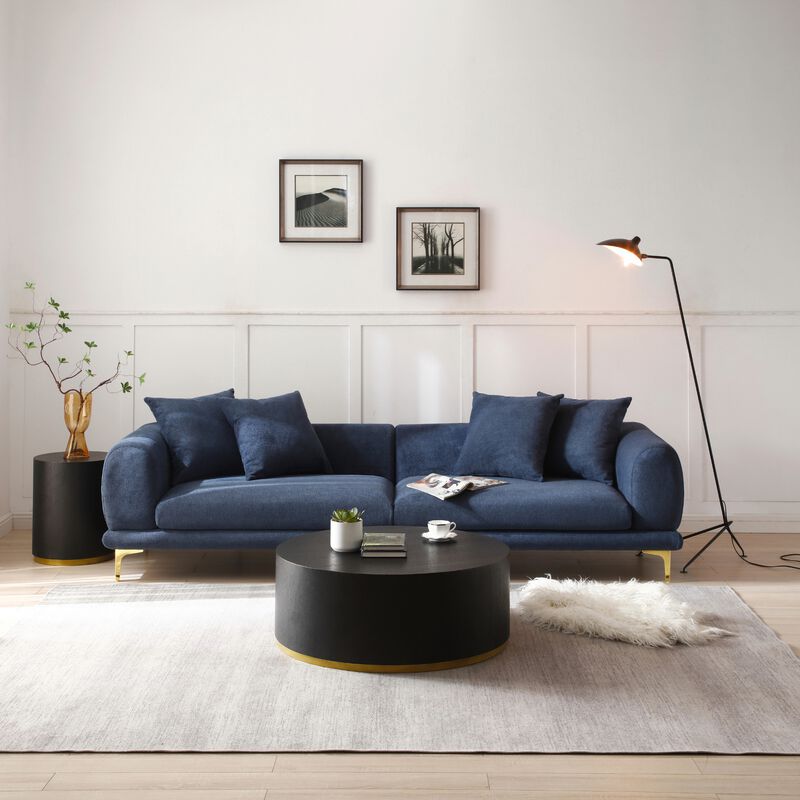 Round Coffee Table - Side Table for Living Room Fully Assembled - Ideal for Small Spaces image number 3