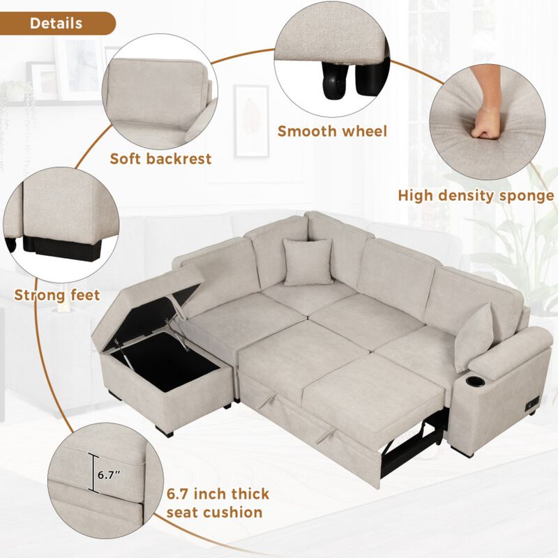 Nordce 2-in-1 Sleeper Sofa Bed image number 5
