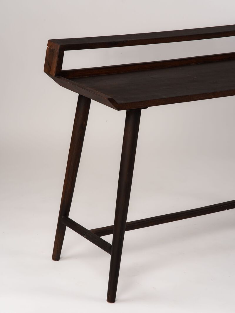 Handmade Eco-Friendly Vintage Acacia Wood Walnut Black Rectangle Table 47"x36"x20" From BBH Homes